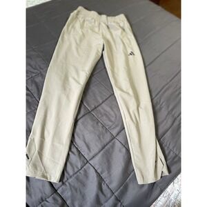 Adidas Pants Men's Small Silver Pebble / Black Strength‎ Woven Workout IS3790